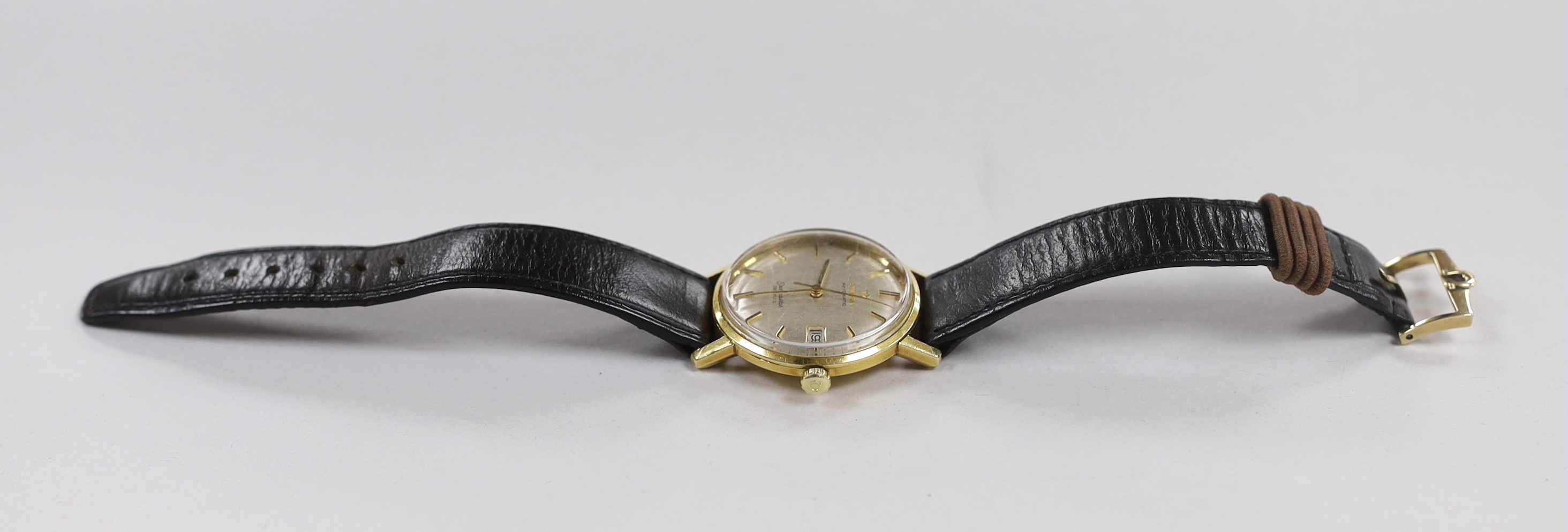 A gentleman's gold Omega Automatic Seamaster de Ville wrist watch, with 9ct gold Omega clasp